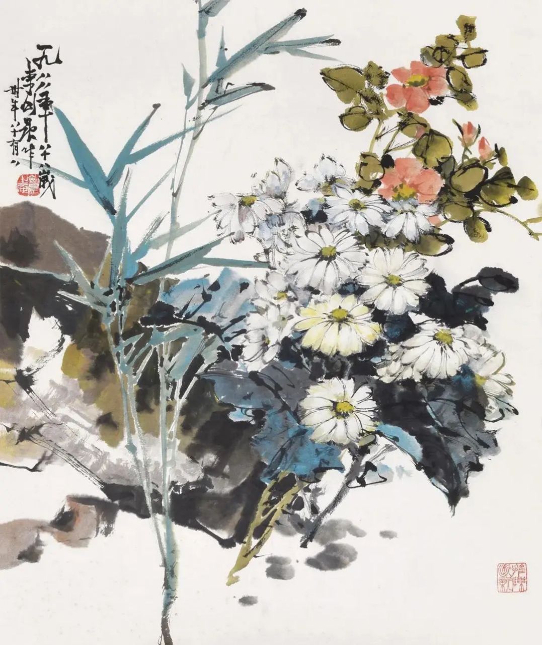 津门网# 中国水彩画之父——李剑晨的国画花鸟作品