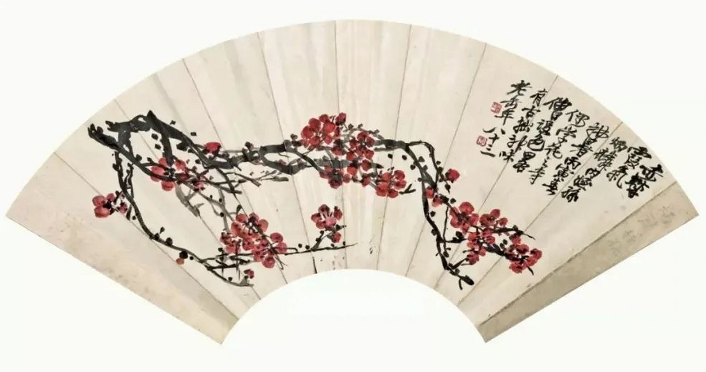 津门网# 吴昌硕精选扇面九幅,文人画最后的高峰!