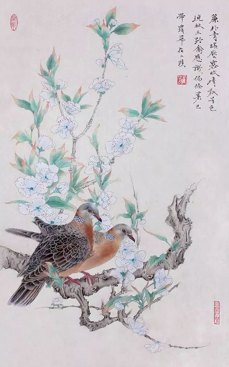津门网# 女画家卢芳工笔画:韵律优美,意境幽远