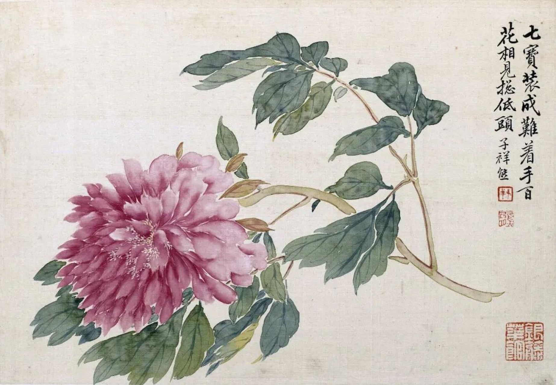 津门网# 张熊的绘画用色艳而不俗,极具特色,他