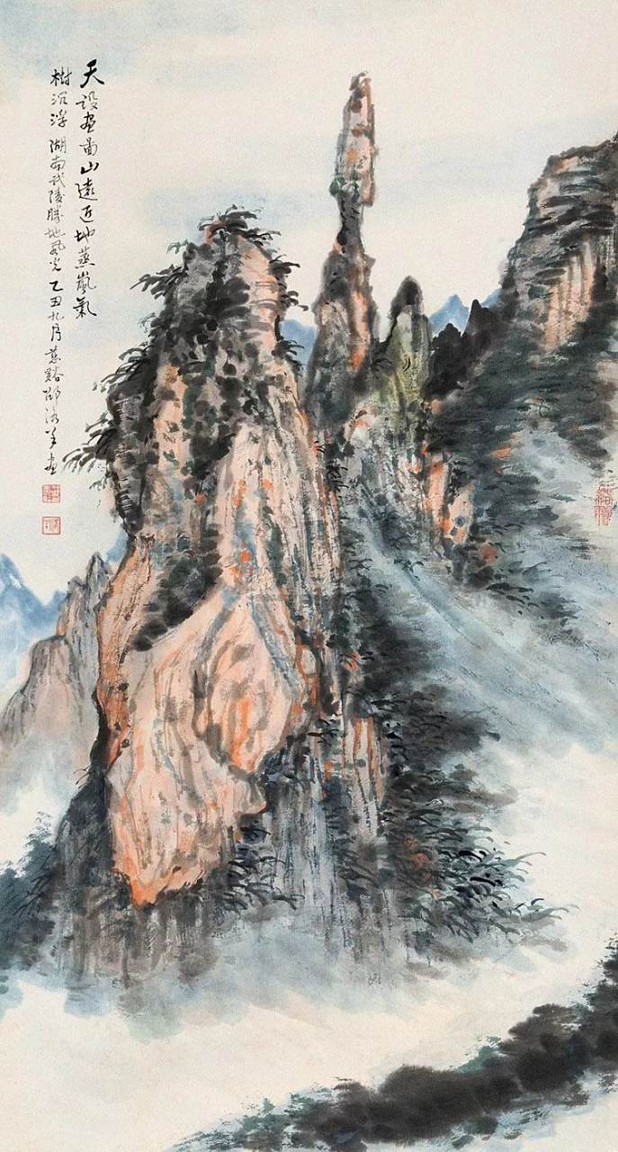 津门网# 邵洛羊山水画,太有灵性了!