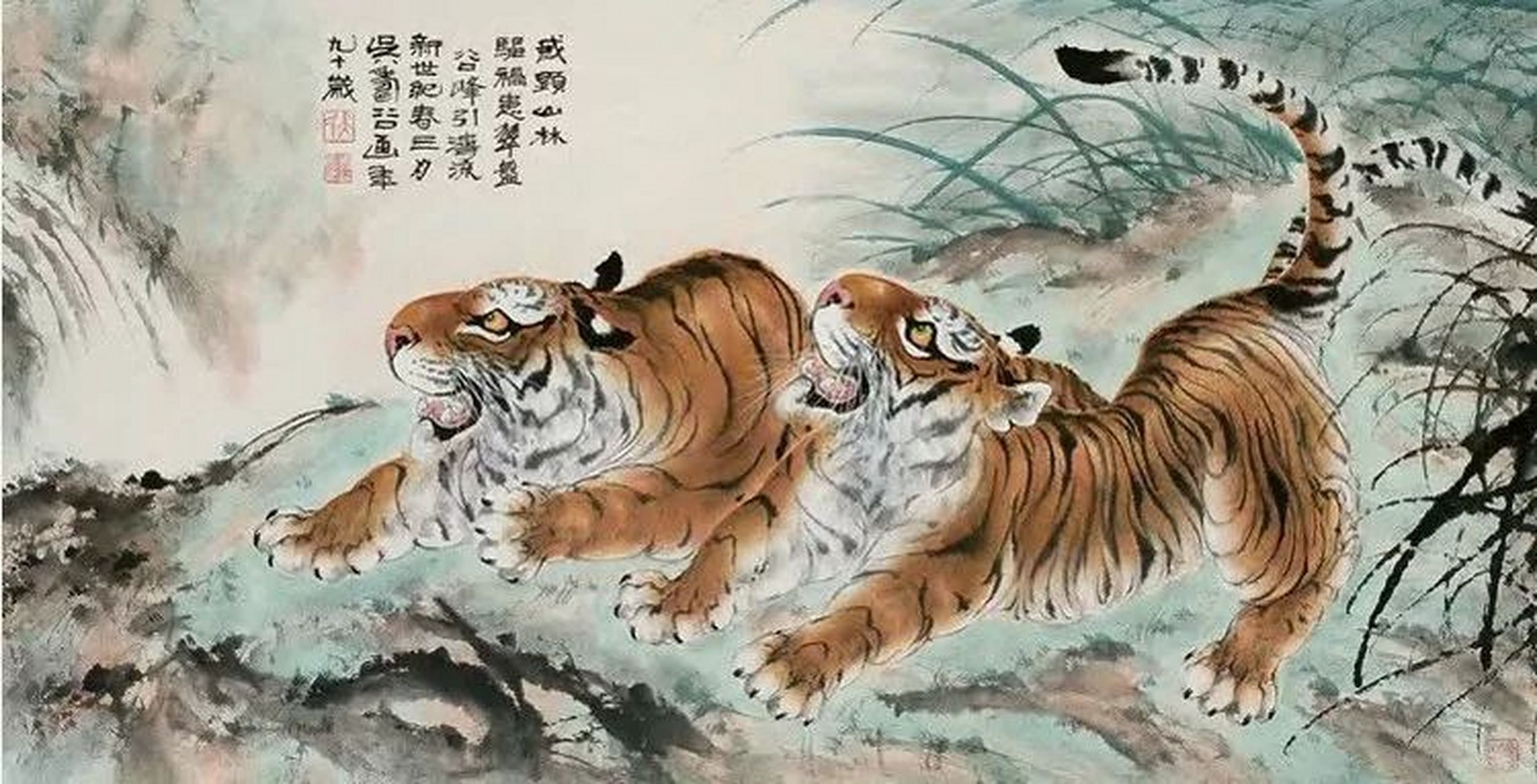 吴寿谷87岁虎画价格表图片