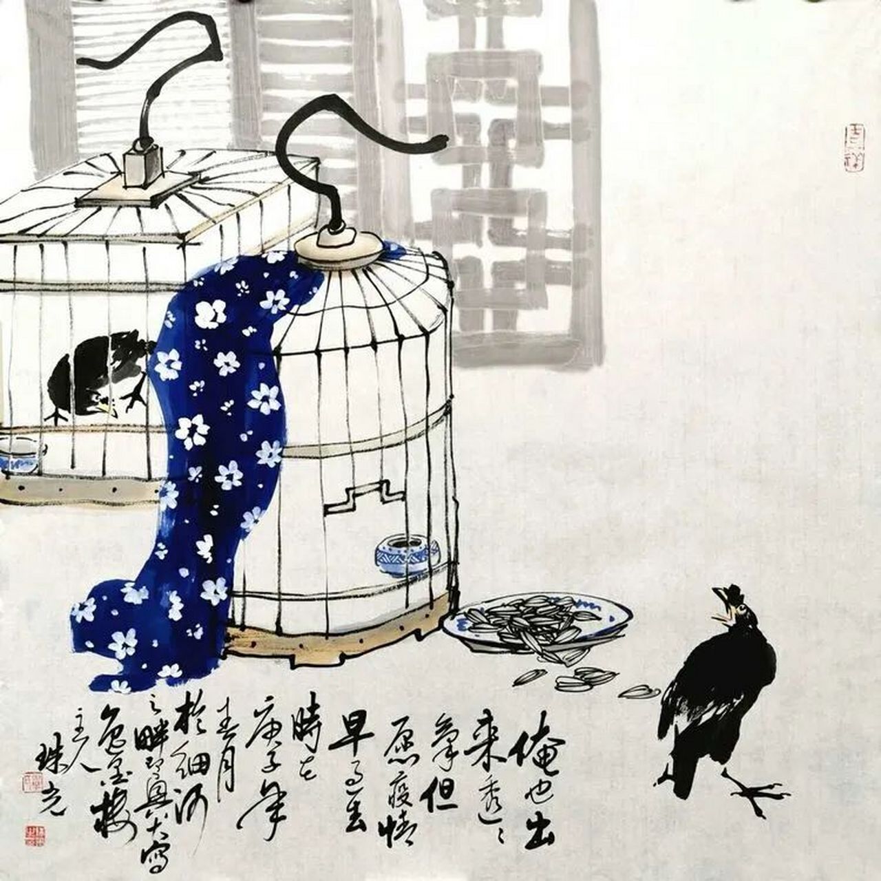 津门网# 毕珠光的画重写意,既有大写意的遗貌取神,又有小写意的筋骨