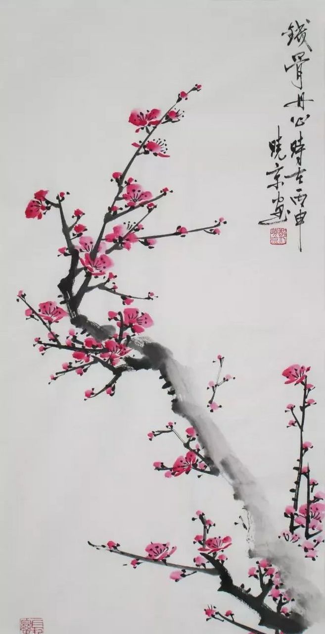 津门网# 郑晓京花鸟画创作,颉取中国传统写意的笔墨手法,加以文人画