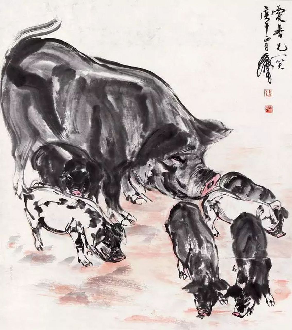 津门网# 黄胄画笔下的猪,幅幅精彩