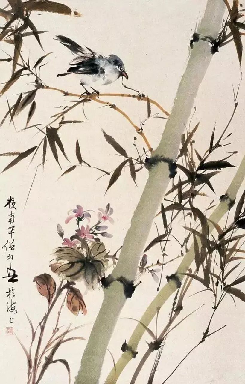 津门网# 黄幻吾的花鸟画把水墨,彩色熔铸一炉