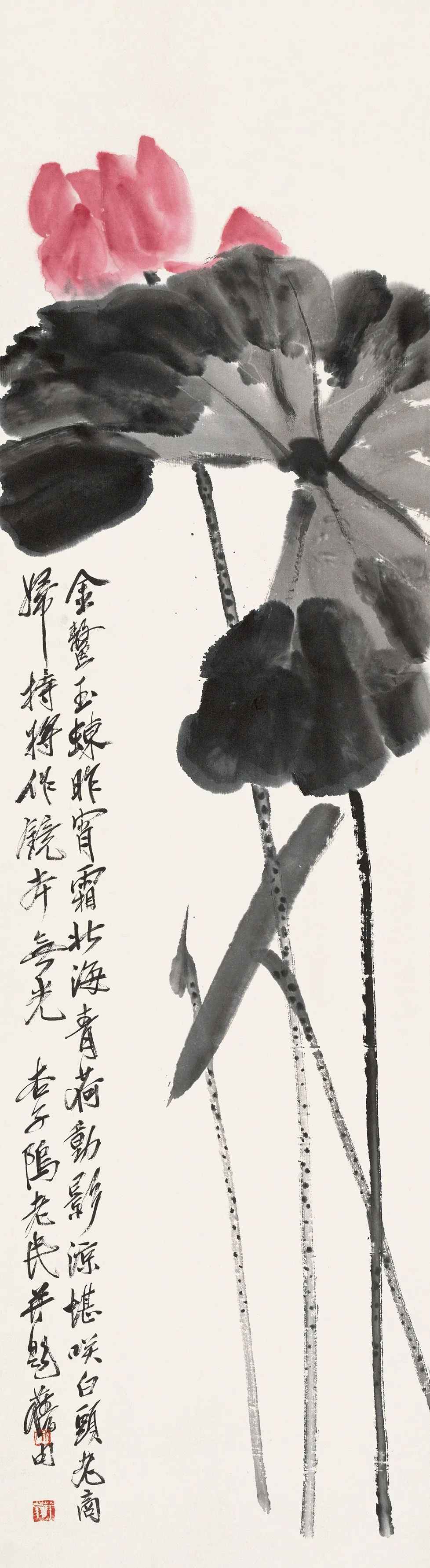 津门网# 他关注历代文人不常画之物,以大胆笔触配合墨色变化,以农民