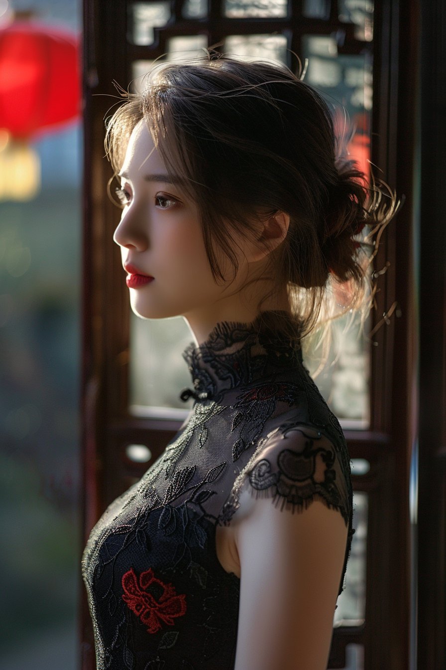 玄色的华服上, 刺绣着往昔的繁华.