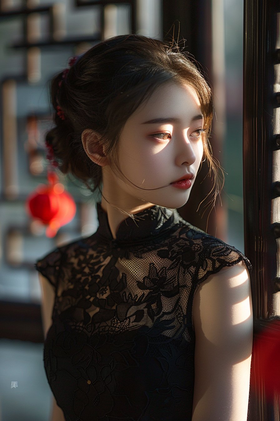 玄色的华服上, 刺绣着往昔的繁华.