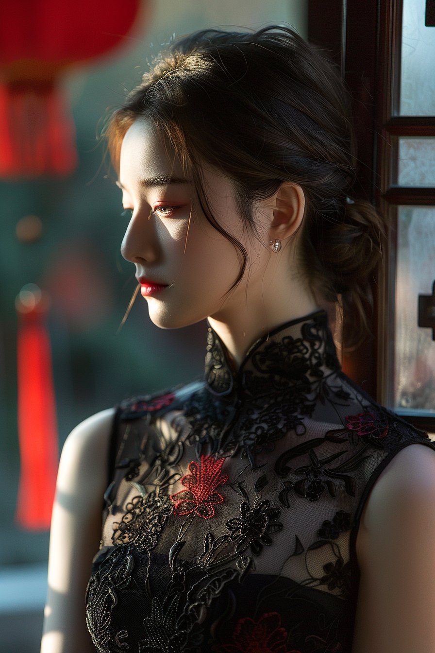 玄色的华服上, 刺绣着往昔的繁华.