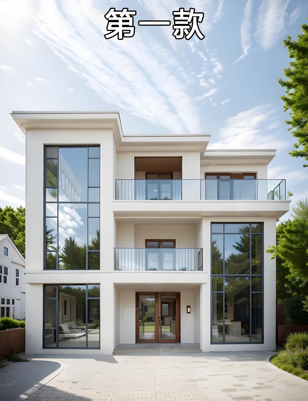 网上分享的几款现代简约风格的农村自建房,觉得还不错.#理想家园