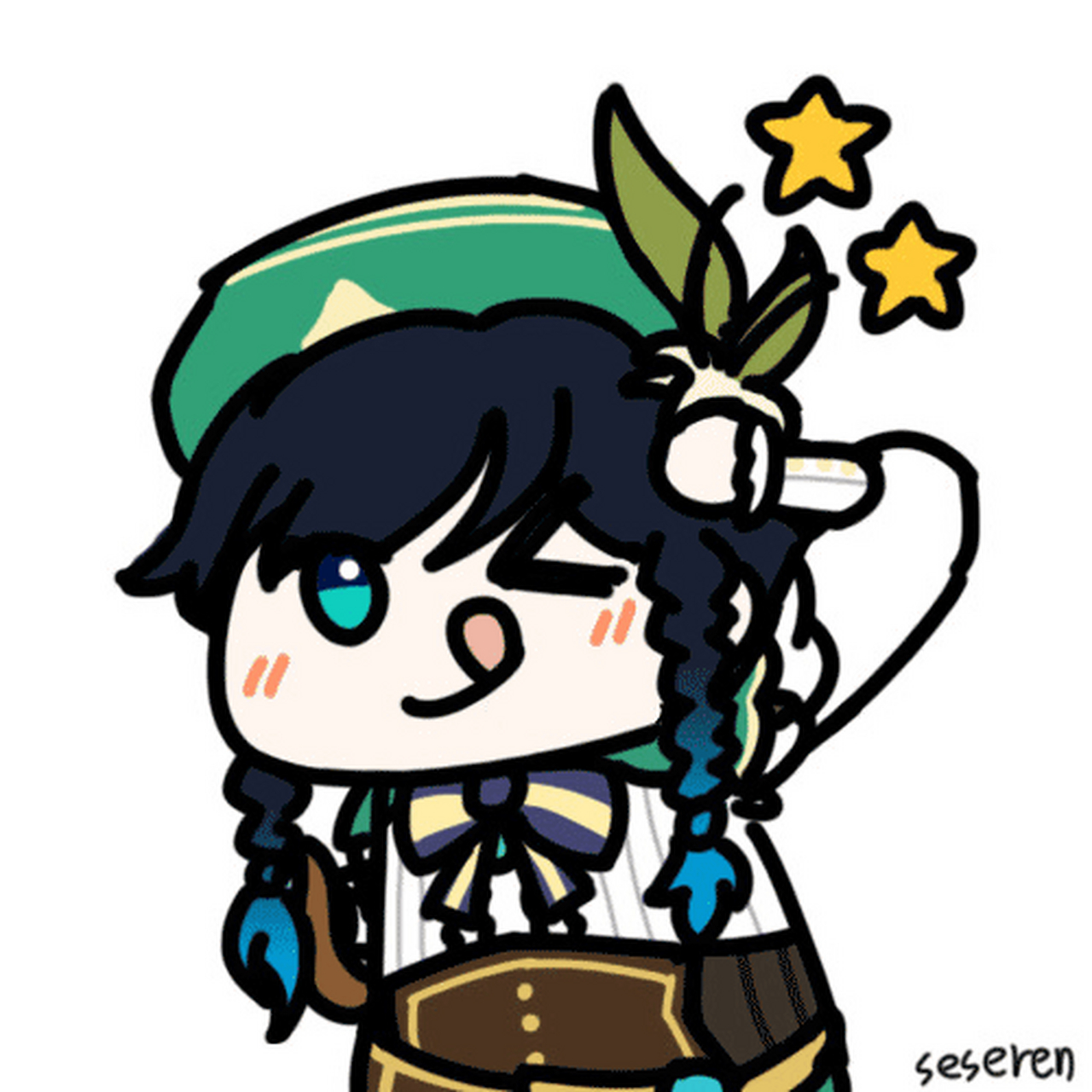 送温迪行为[二哈]@温迪的头号粉丝派蒙愿风引导你 #原神# #温迪