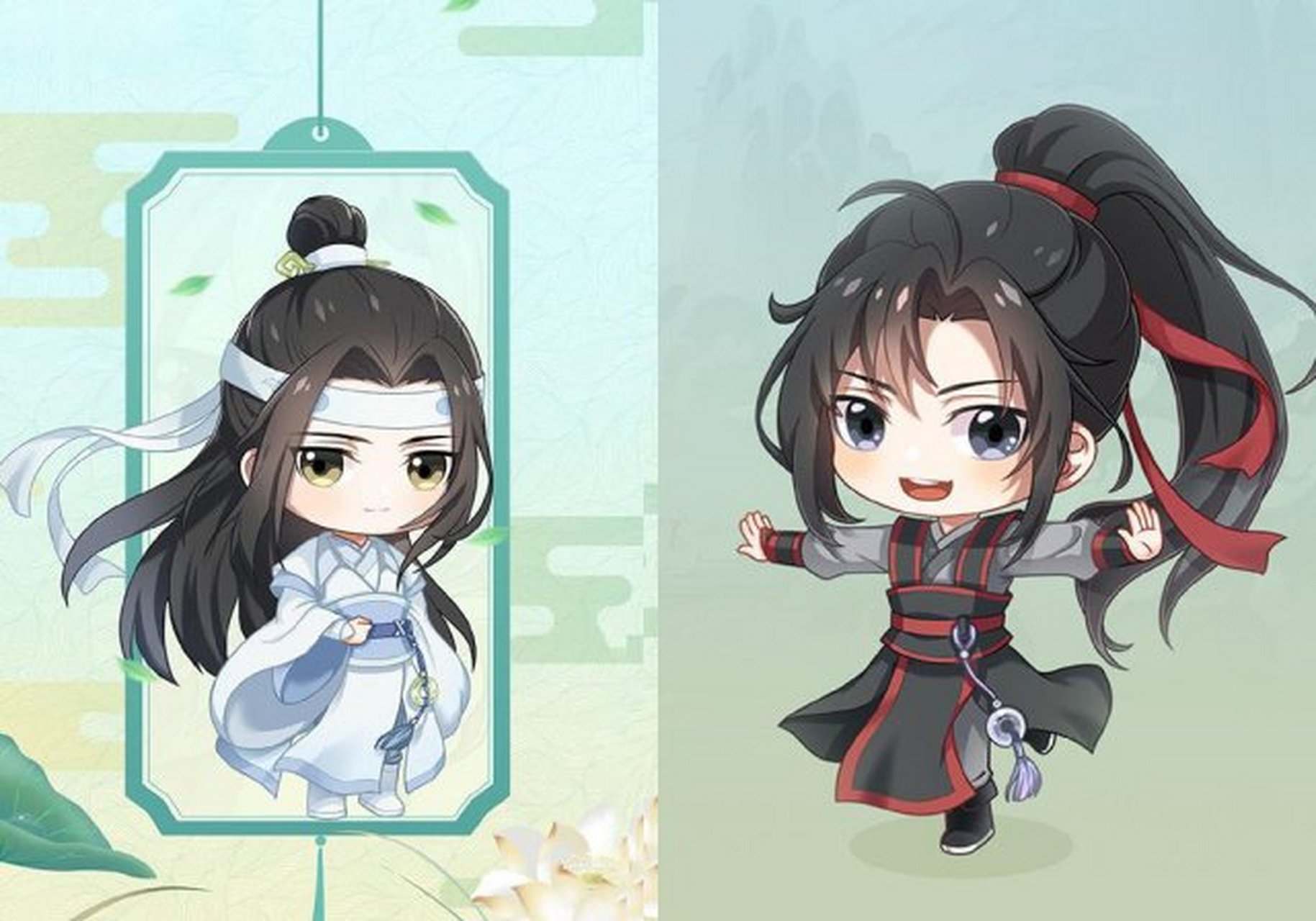 国产动漫# 《魔道祖师》哦～q版的[你懂的] 羡羡还是一如既往的可爱