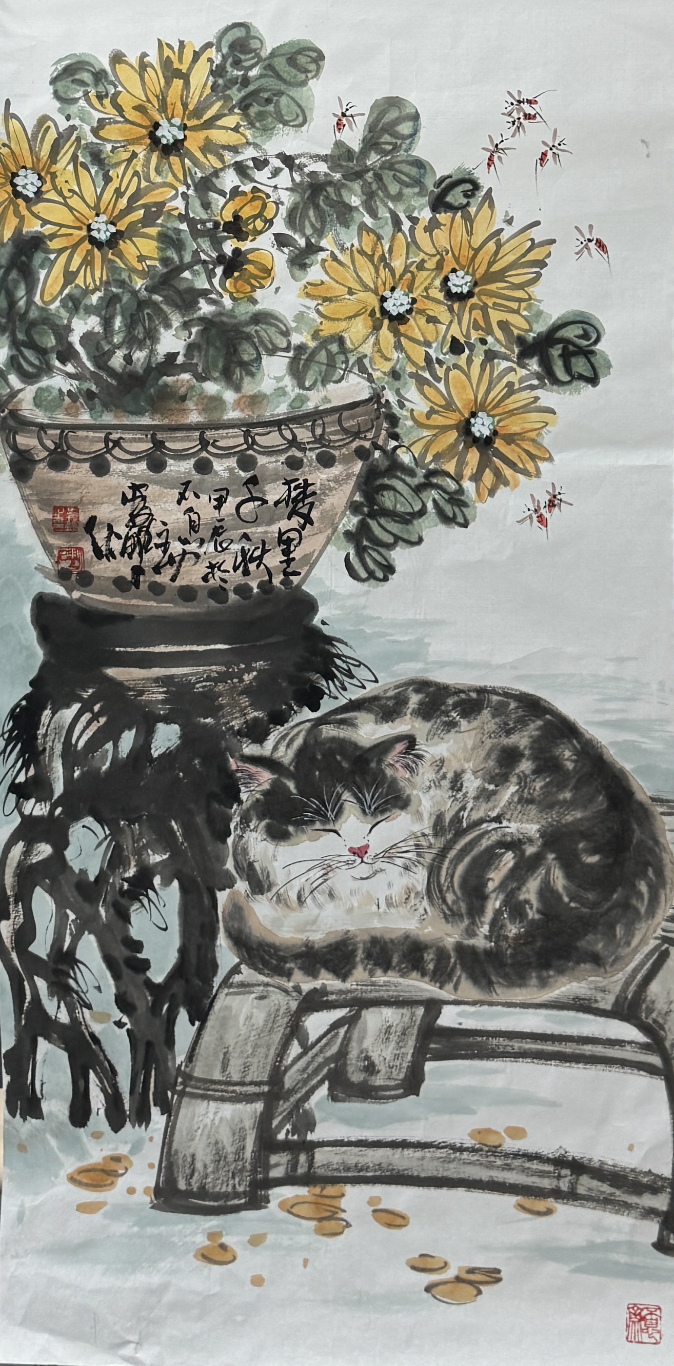 画家娄鹏作品欣赏《猫》