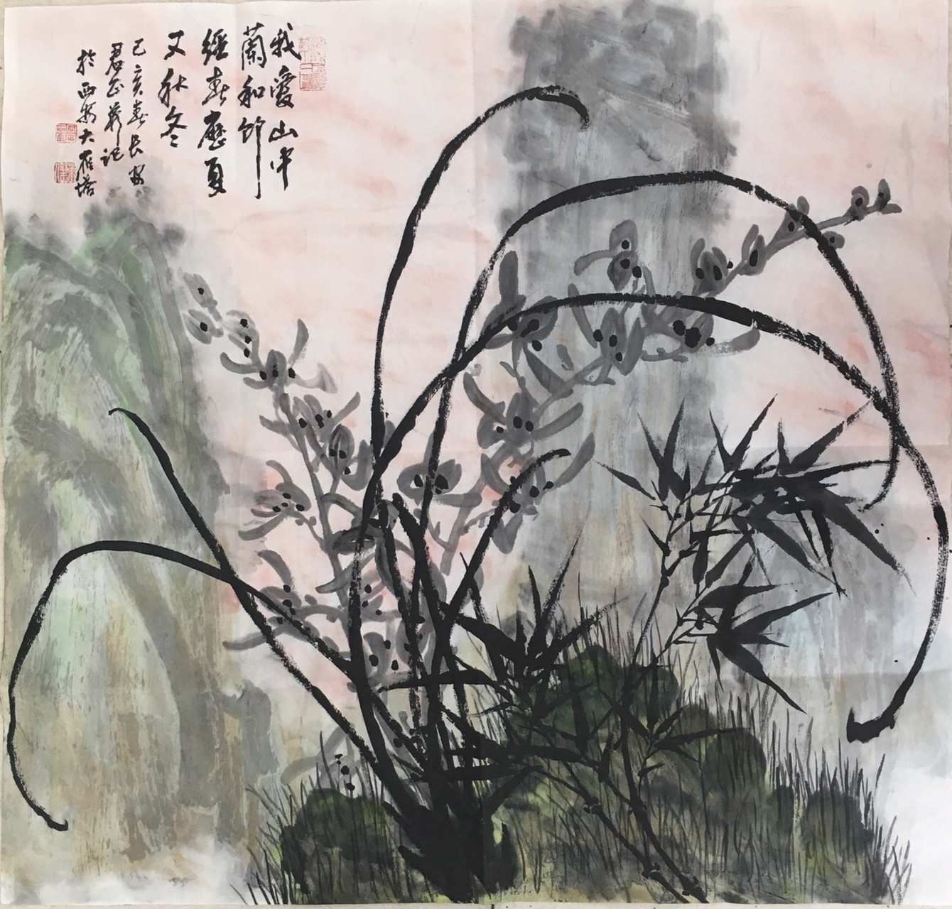 五月二日,去大西安,收藏国画家杨君正老师画作两幅,喜之!