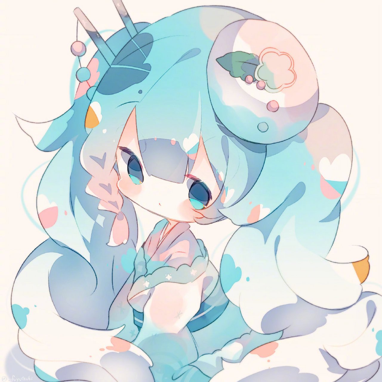 手绘萌版初音  twi:_fuyutsuki