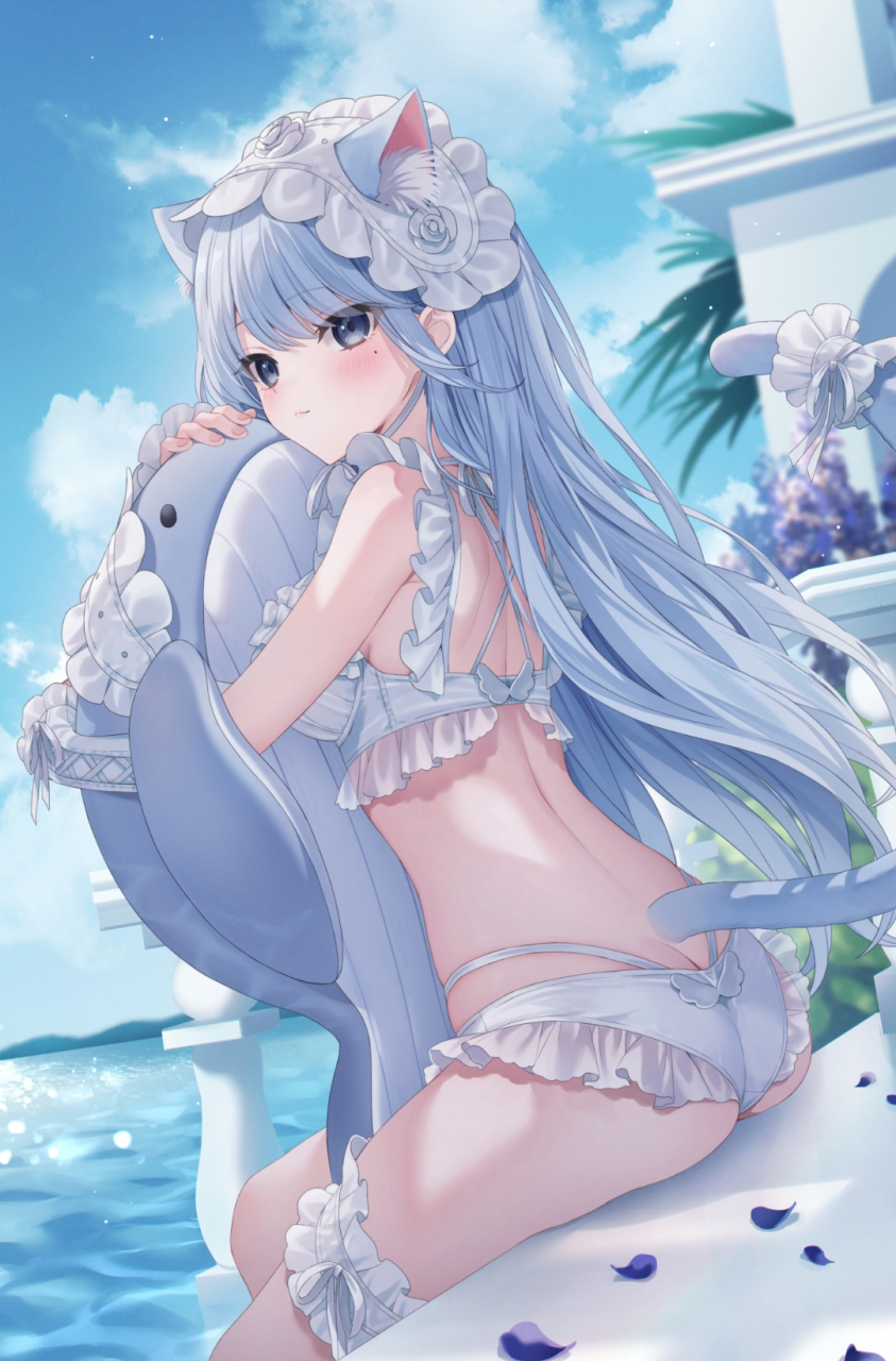 泳装猫猫#可爱二次元女孩