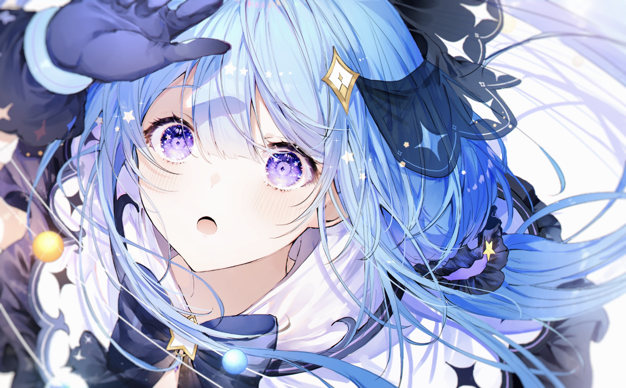 蓝发少女 画师: noyu