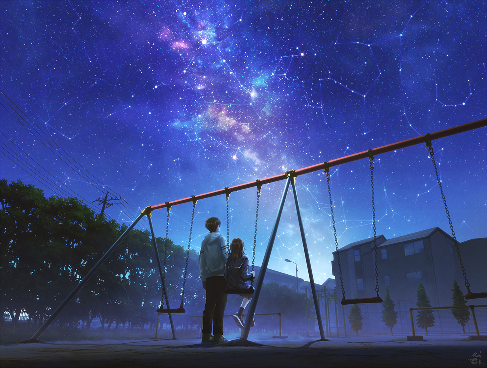 星星 和你一起看星空的夜晚,这是一段繁星点点的特别时光.