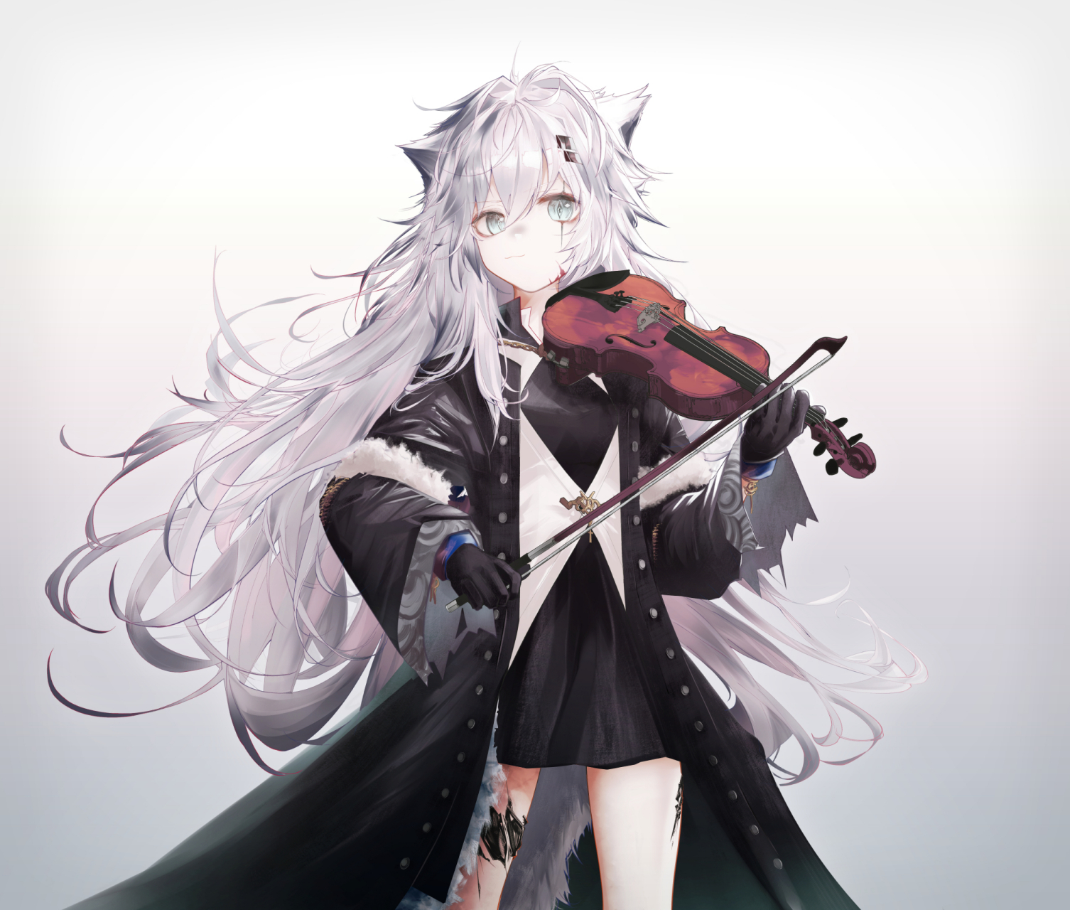 优雅的小提琴与少女#可爱二次元女孩