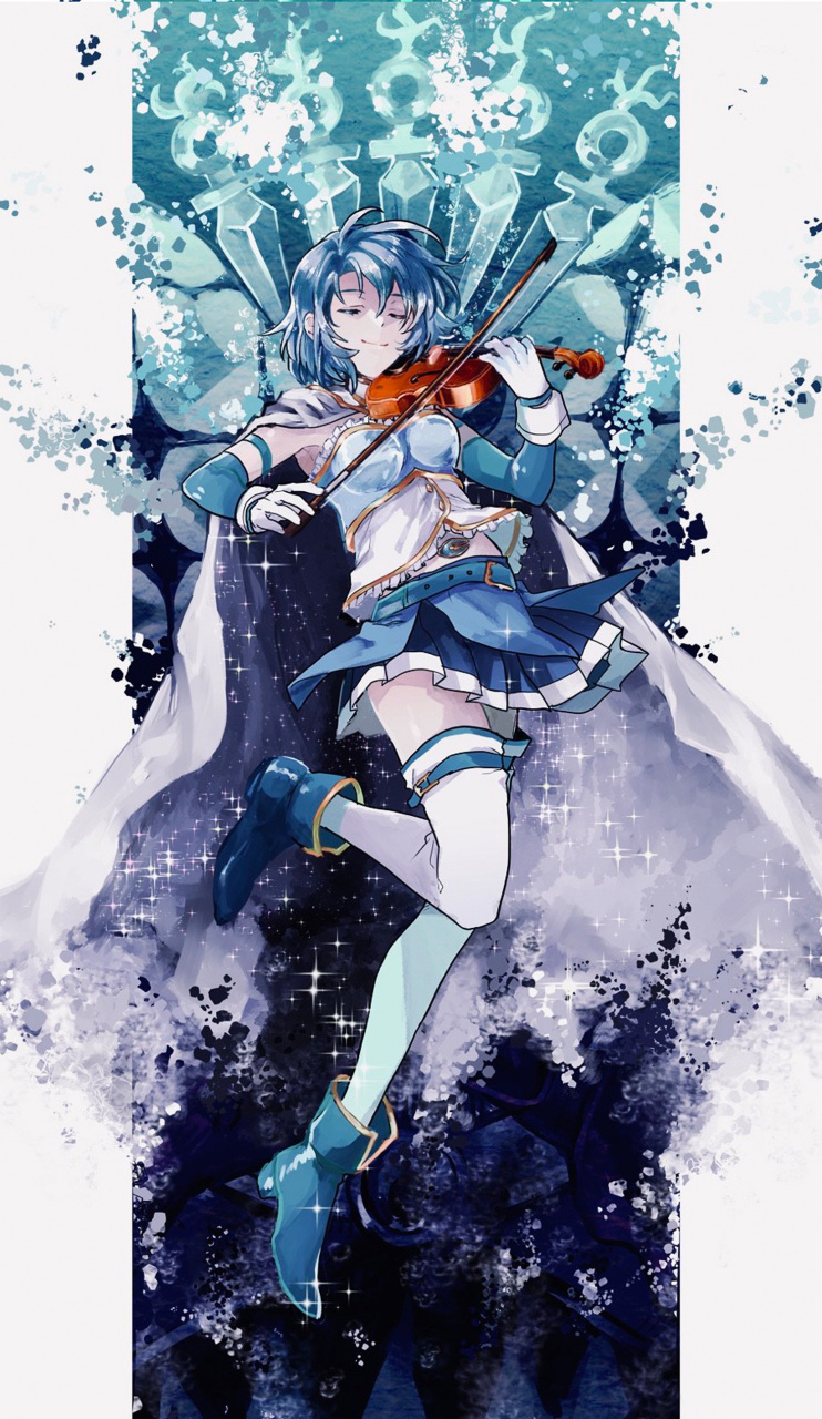 优雅的小提琴与少女#可爱二次元女孩