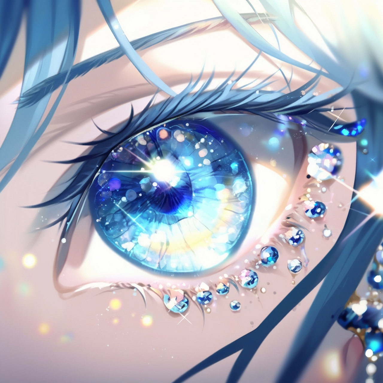 海的眼瞳,闪烁着波光的蓝色眼睛