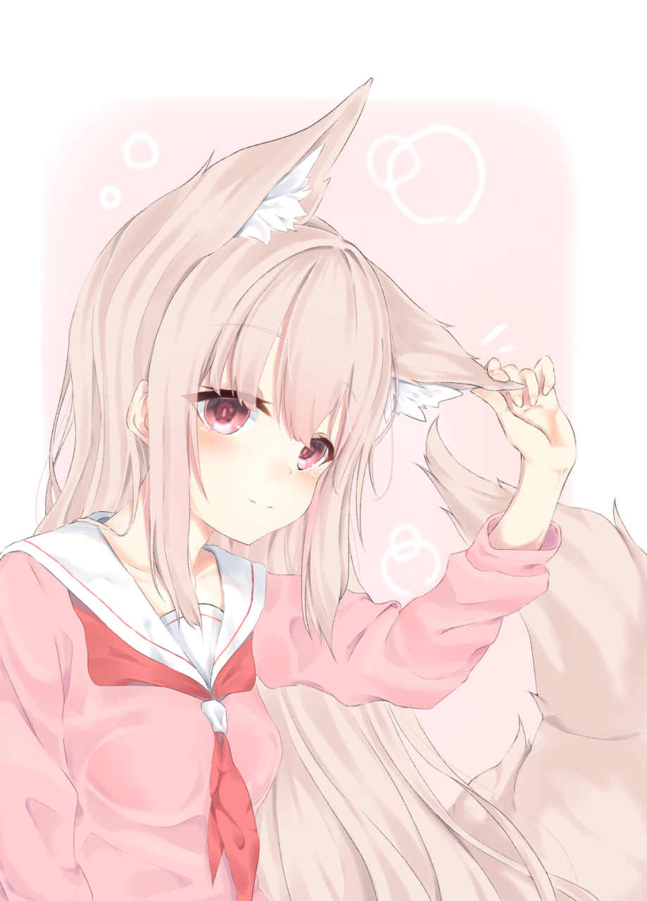 好想摸摸这么可爱的狐耳 画师: konagi