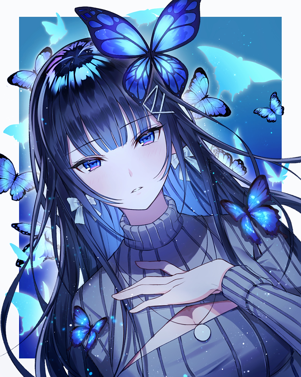 蝴蝶主题女孩子插画特辑,感受翩翩起舞的美感