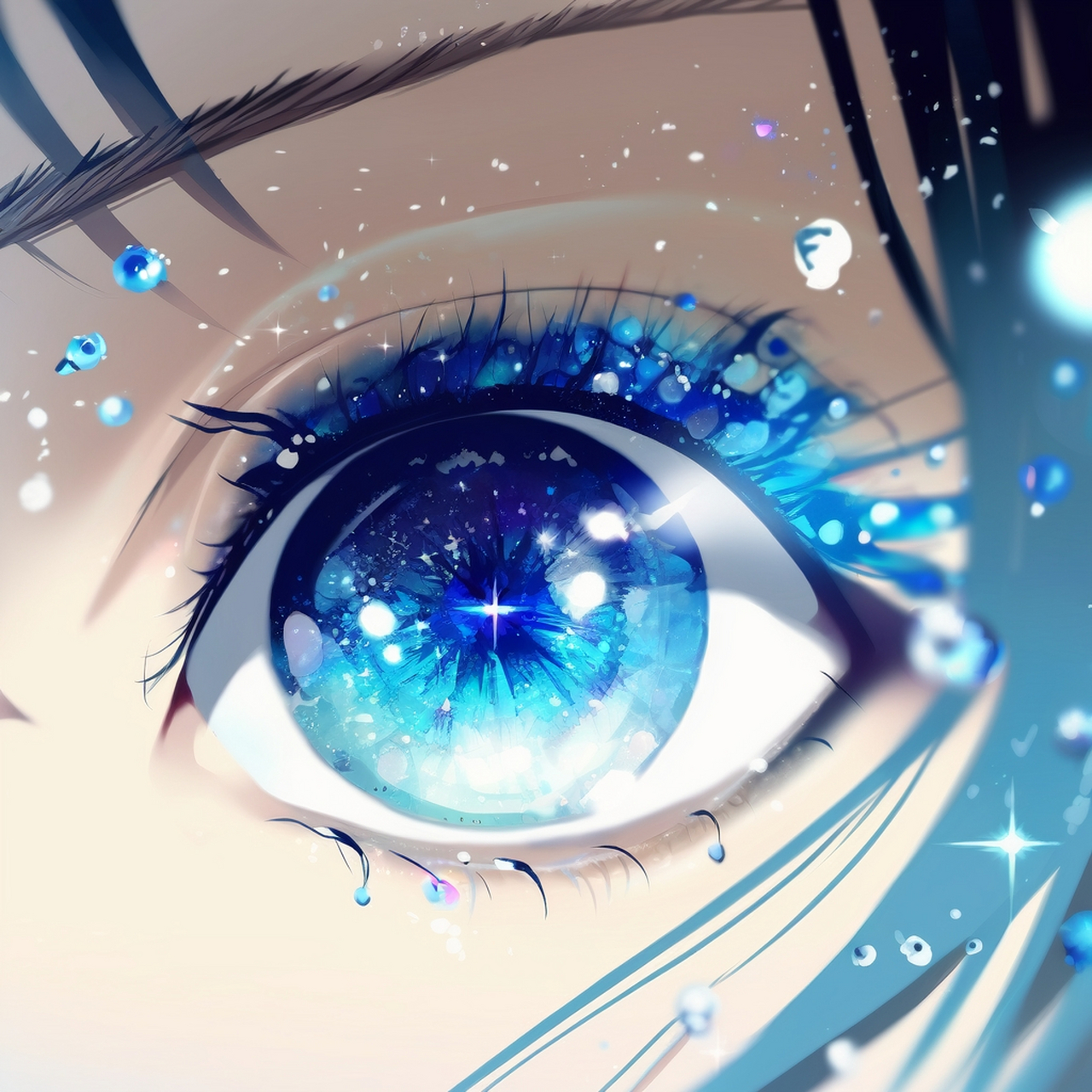 海的眼瞳,闪烁着波光的蓝色眼睛