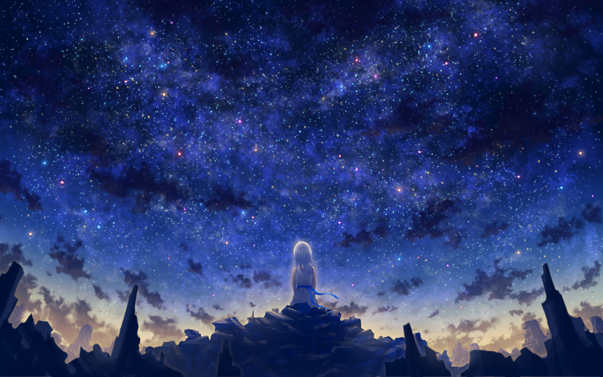 星空下的少女,关于梦与远方的故事   画师: 伊藤あう
