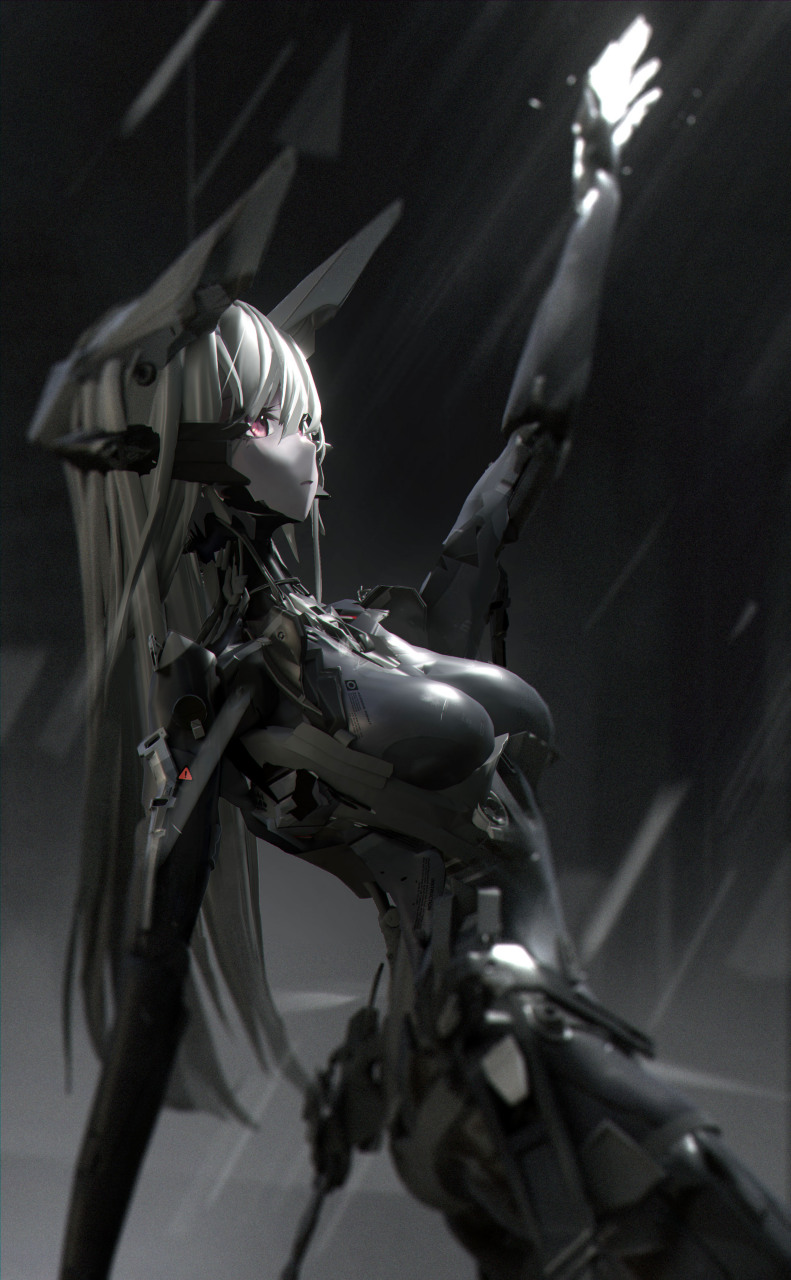 帅气暗系战斗少女  画师:  cell