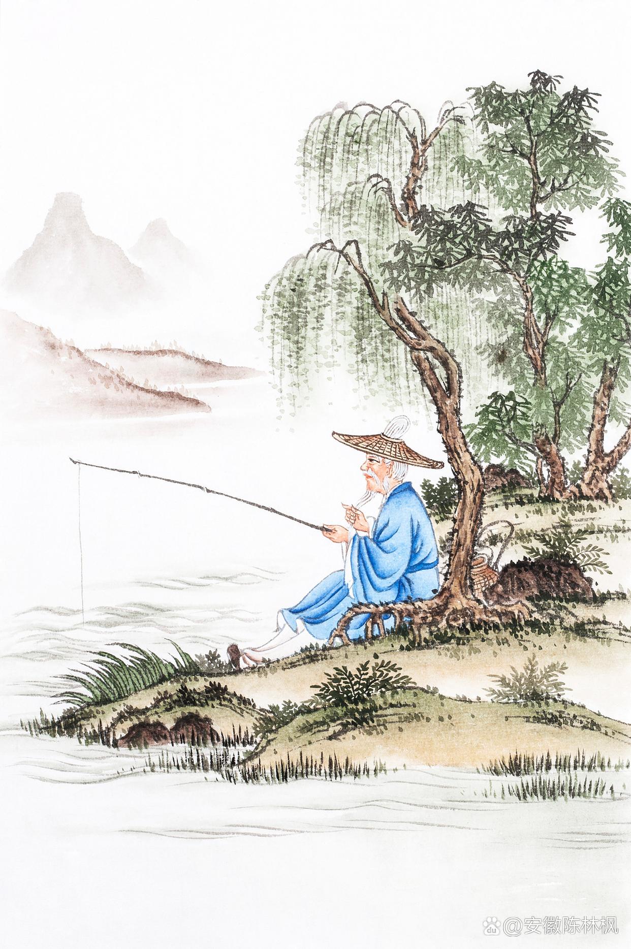 咏古  春色满渭水,自周兴国祚有客垂钓无此乐