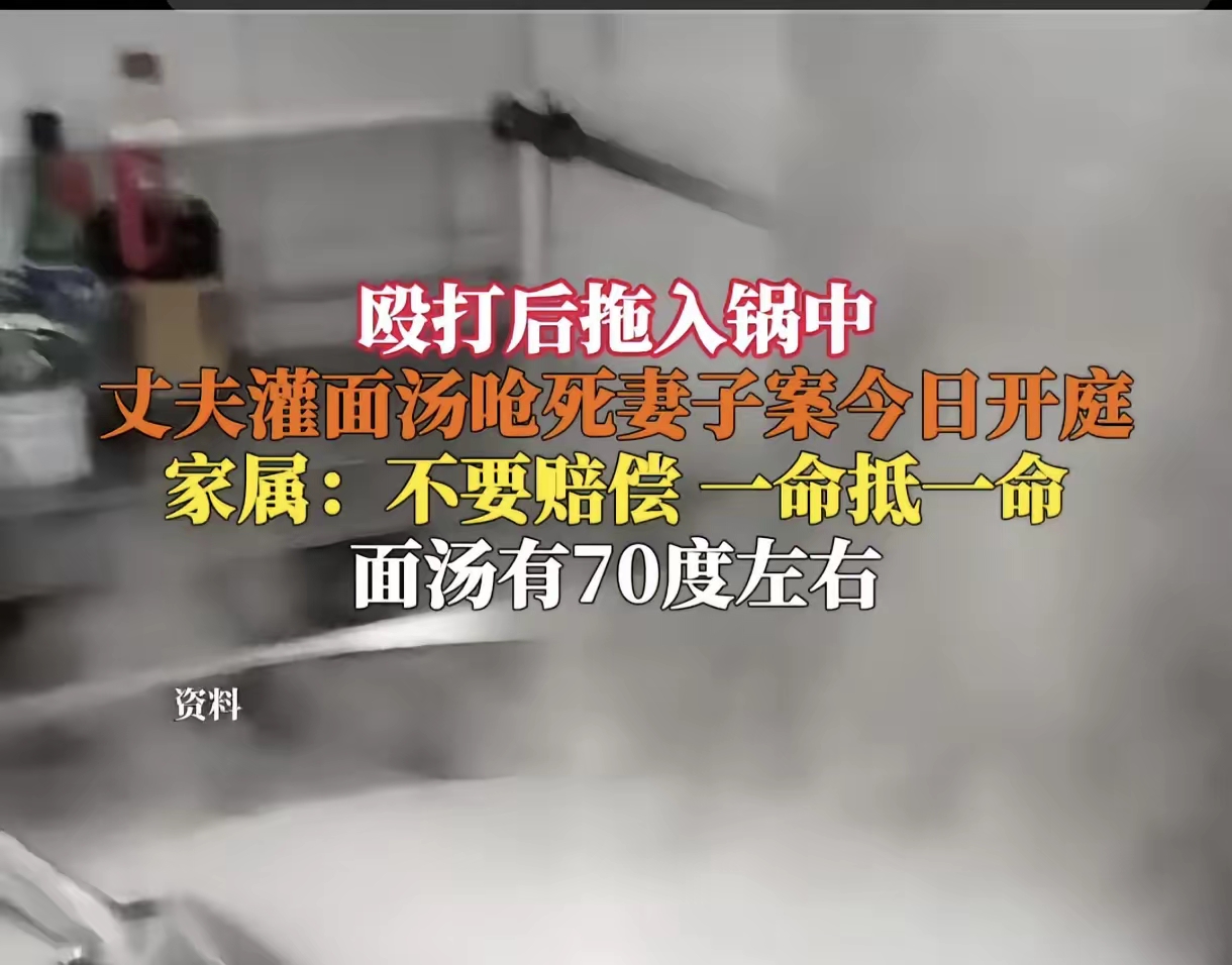 这个杀妻案后续细节看的人头皮发麻,家暴男将妻子头部按进70℃热汤里