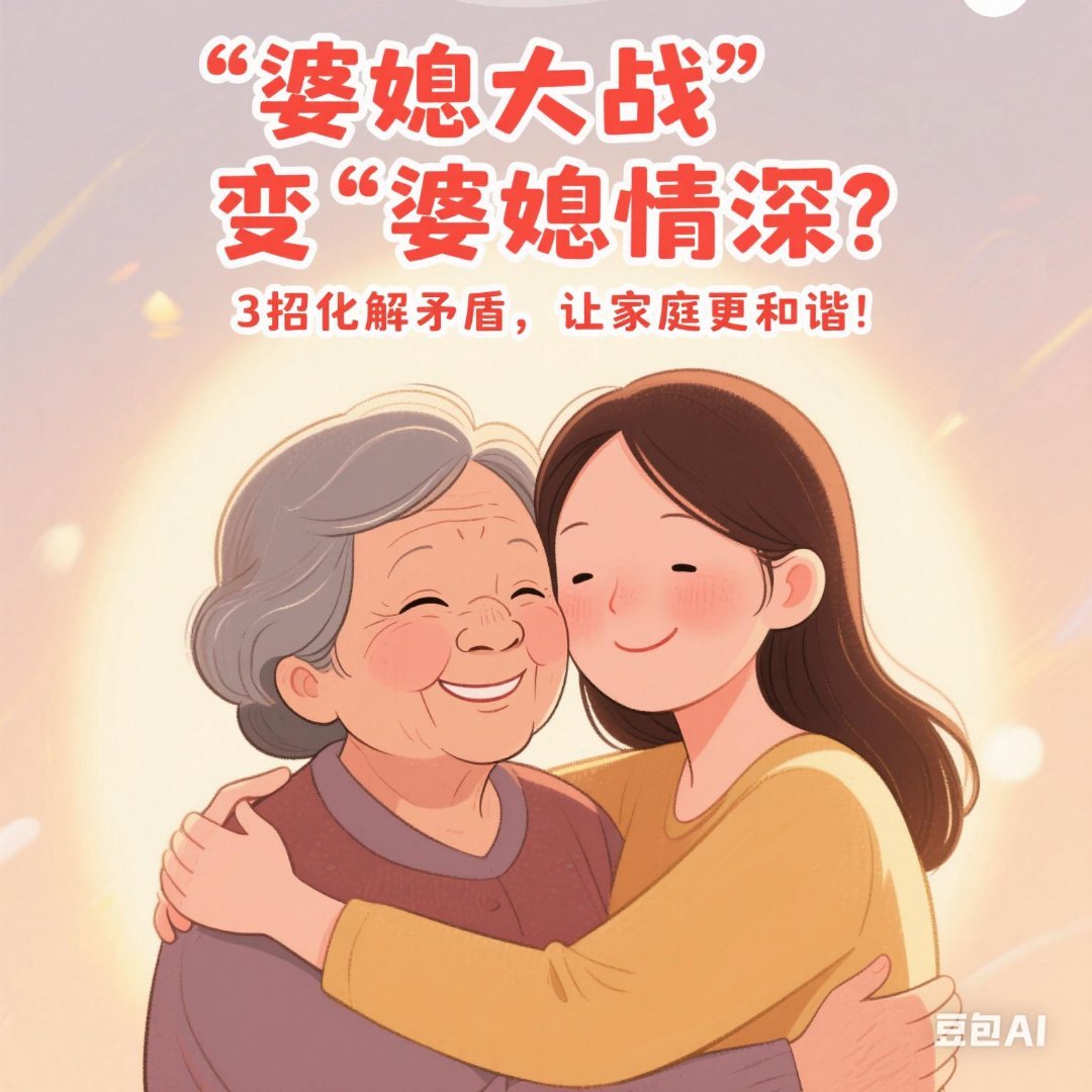 **第一招:嘴巴甜一婆婆和儿媳妇成为闺蜜卡通