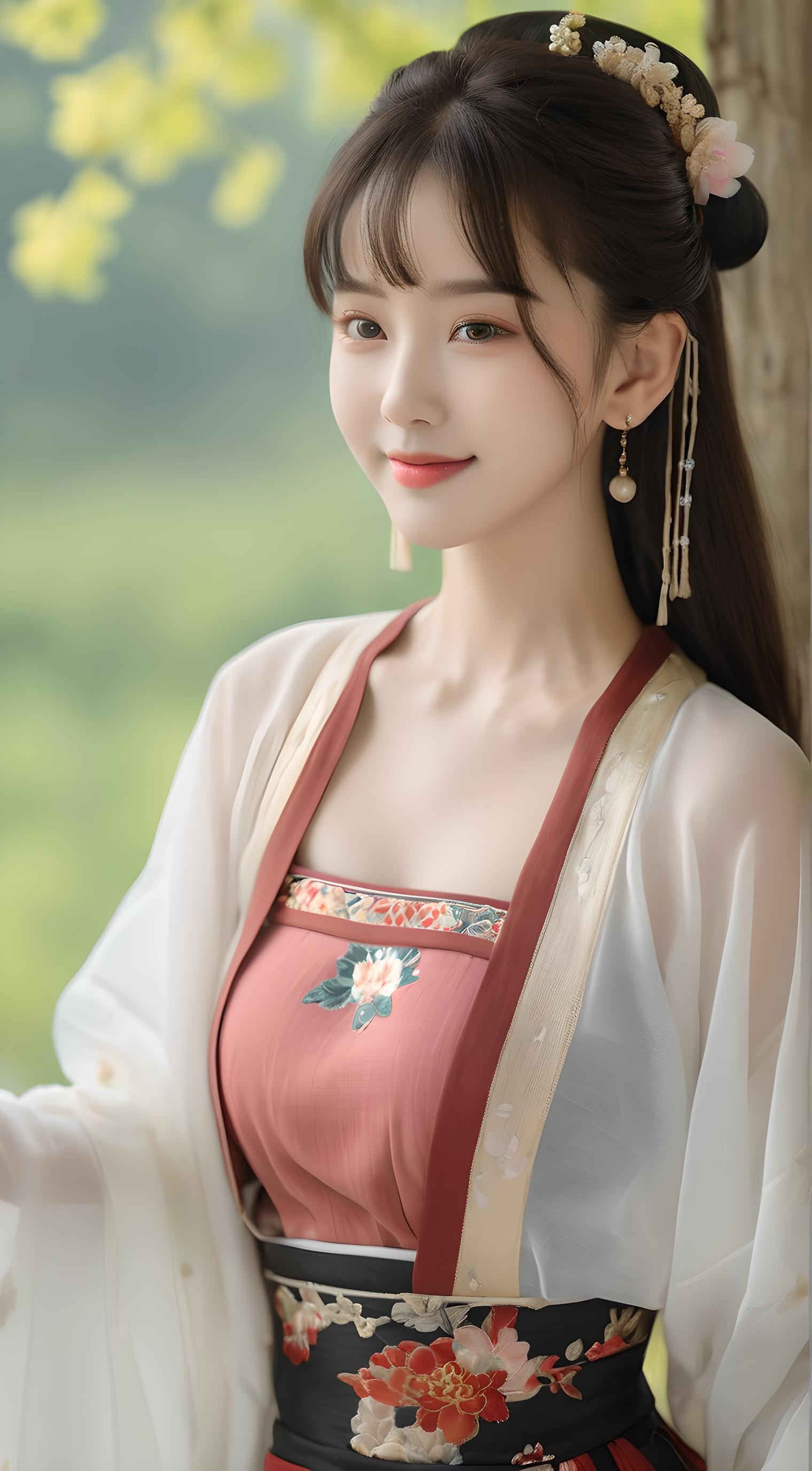 97竹林中的古风少女,穿越千年之美78  97竹林深处,一位古风少女