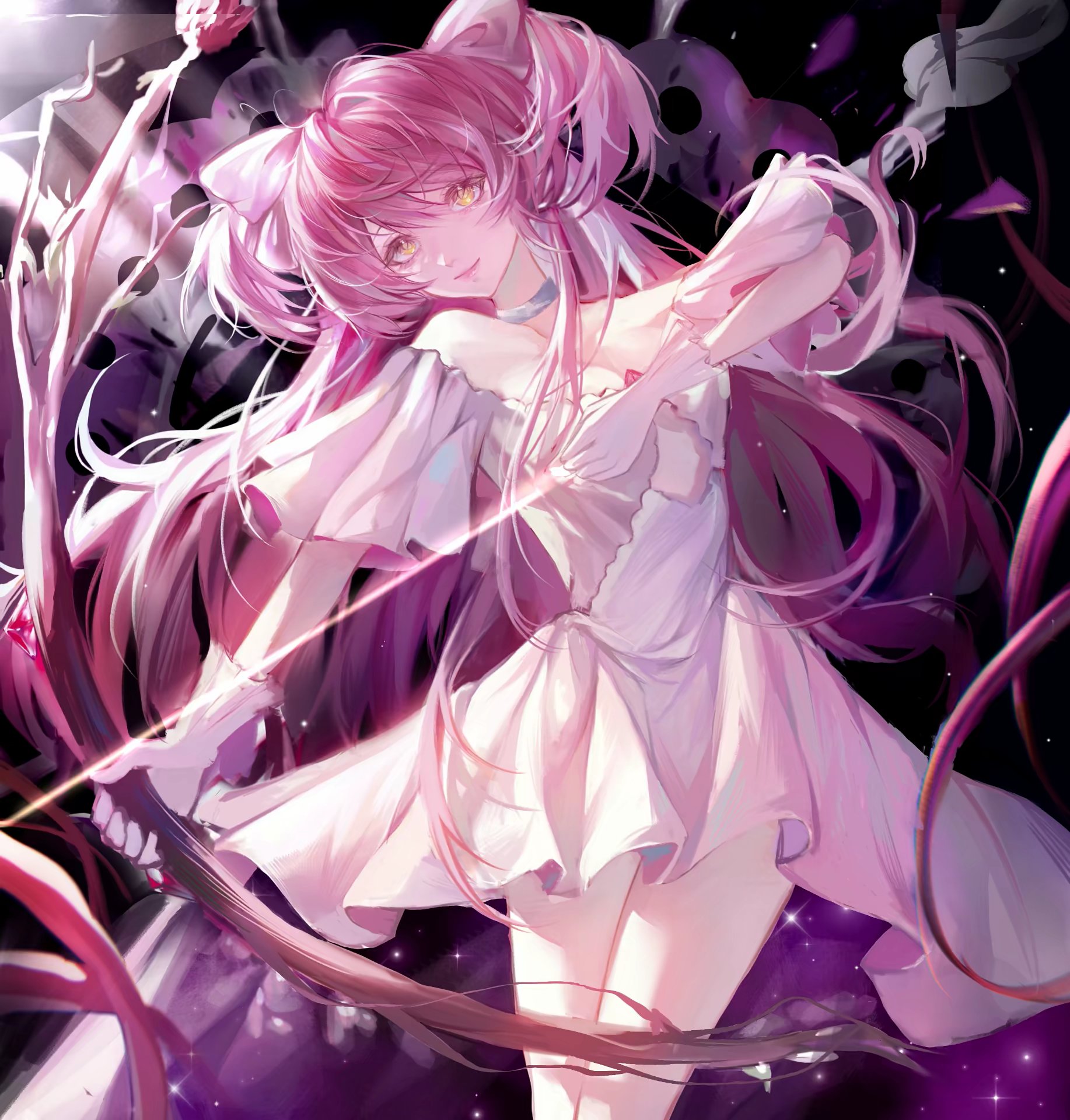 捕捉梦幻瞬间,粉色精灵在星光中起舞