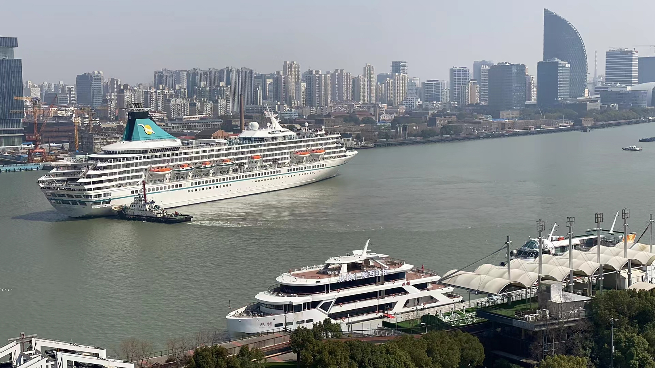 黄浦江邮轮,难得一见!
