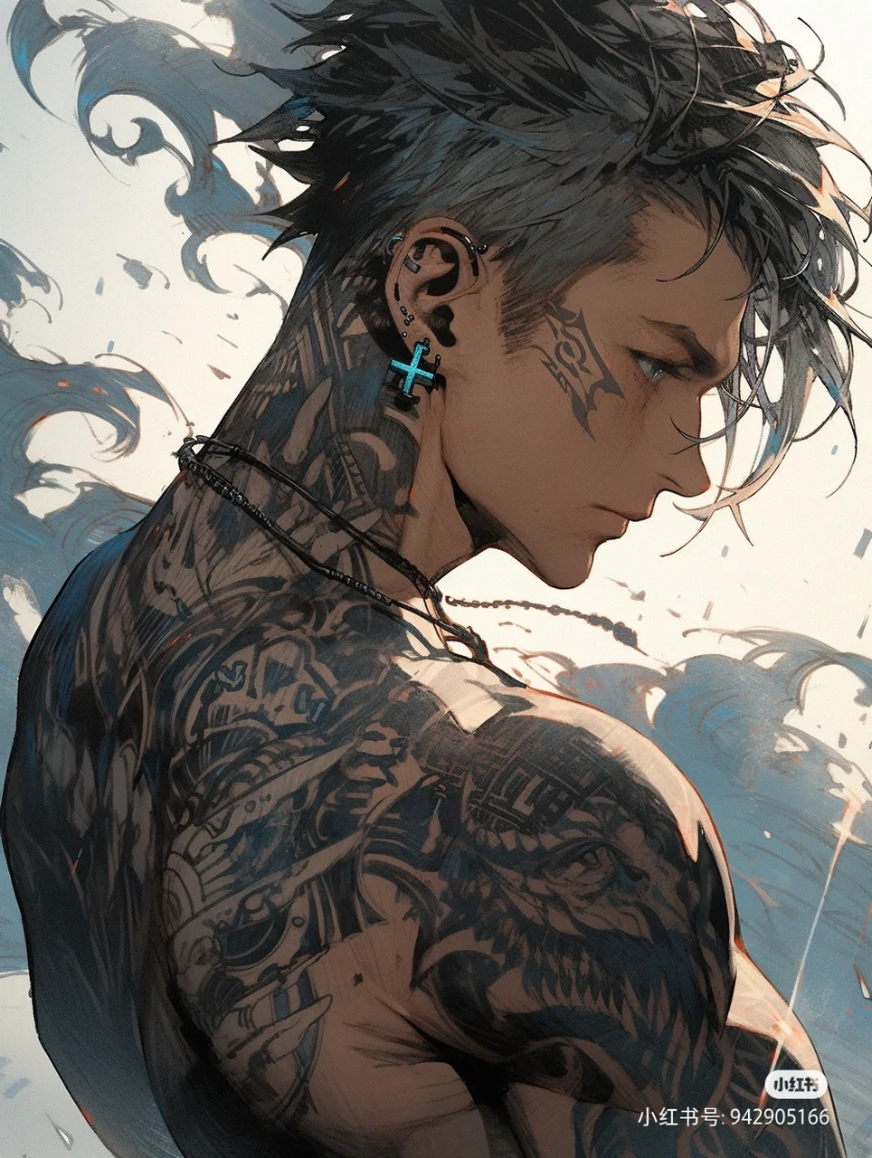 男生的头像库里,怎么能没有几张纹身呢?[滑稽]