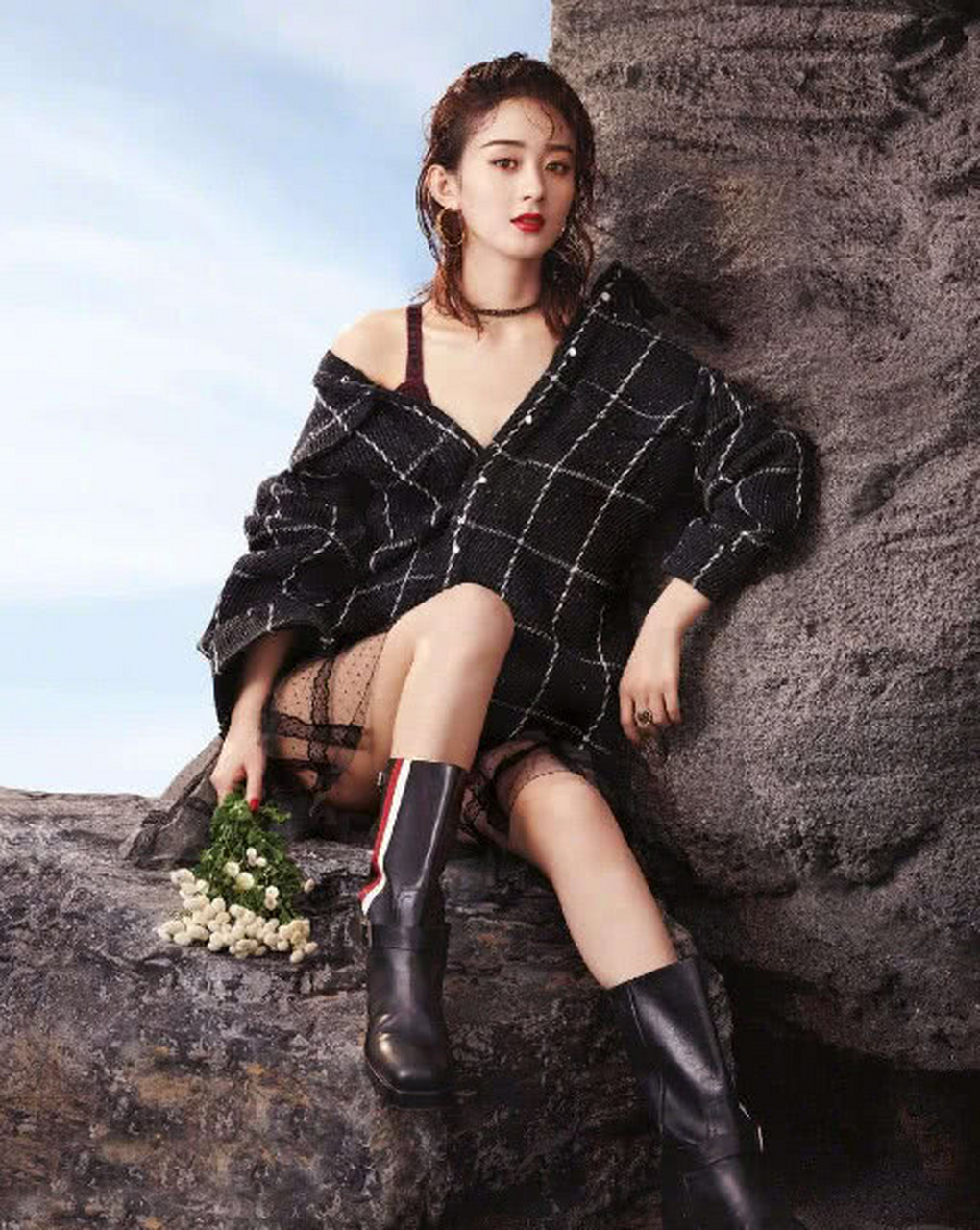 赵丽颖《男人装》高清写真 #明星穿搭