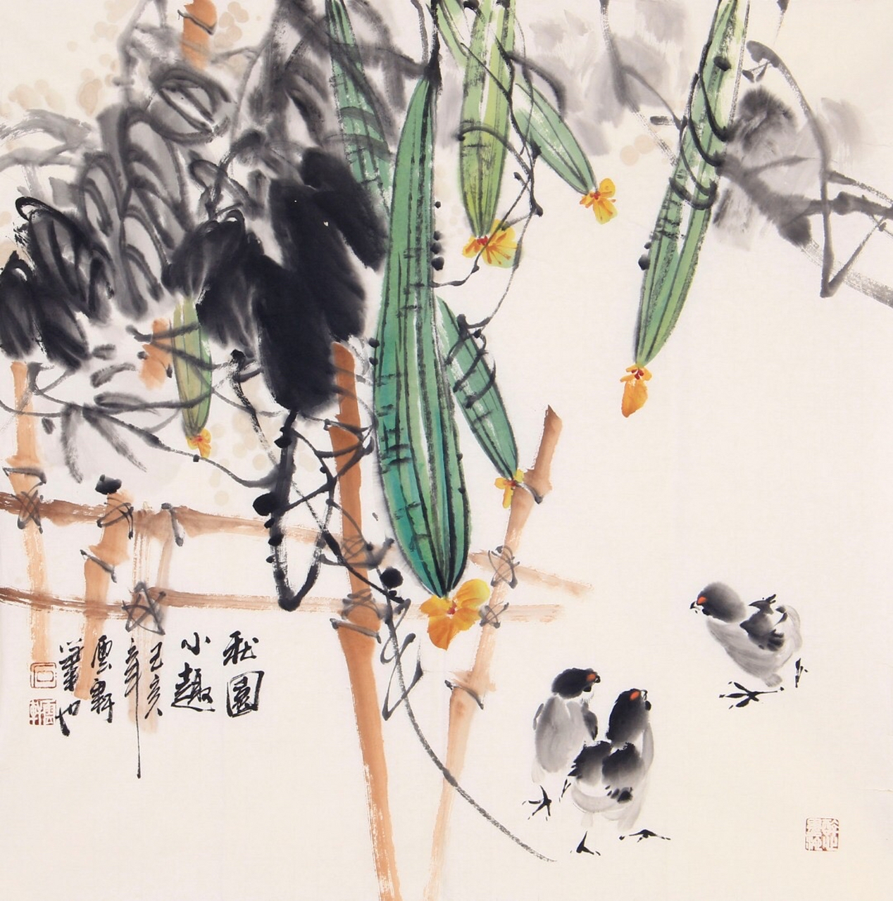 石云轩当代写意花鸟画之大师,他的花鸟作品师法经典,贴近生活,自然