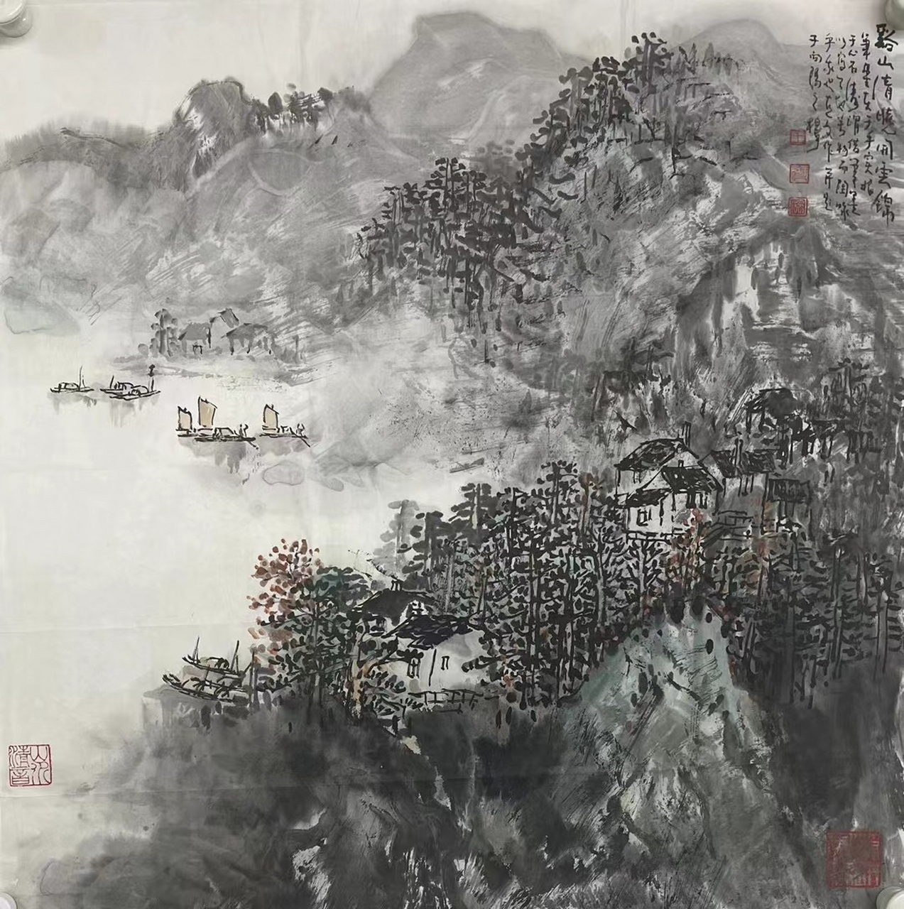 王克文山水画作品,笔墨疏朗,韵致清婉,苍秀朴茂,清新淳厚  王克文