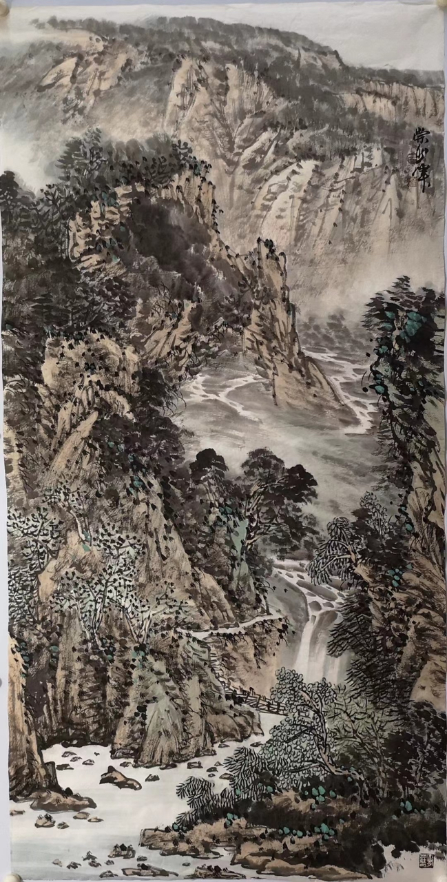 著名画家白崇然山水画作品欣赏!