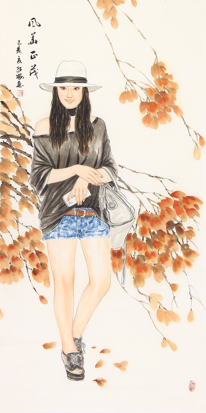 人物画大师,陈红梅老师国画仕女作品,将东方古典美与当代女性融为一体