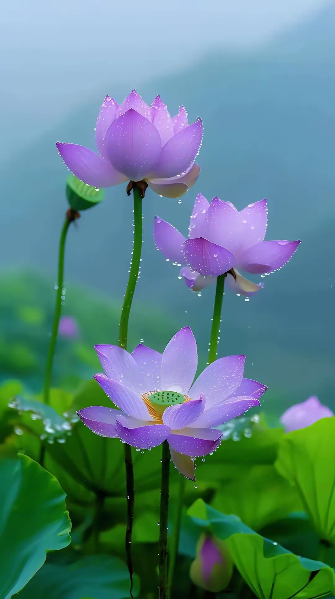 雨后荷花图片大全大图图片