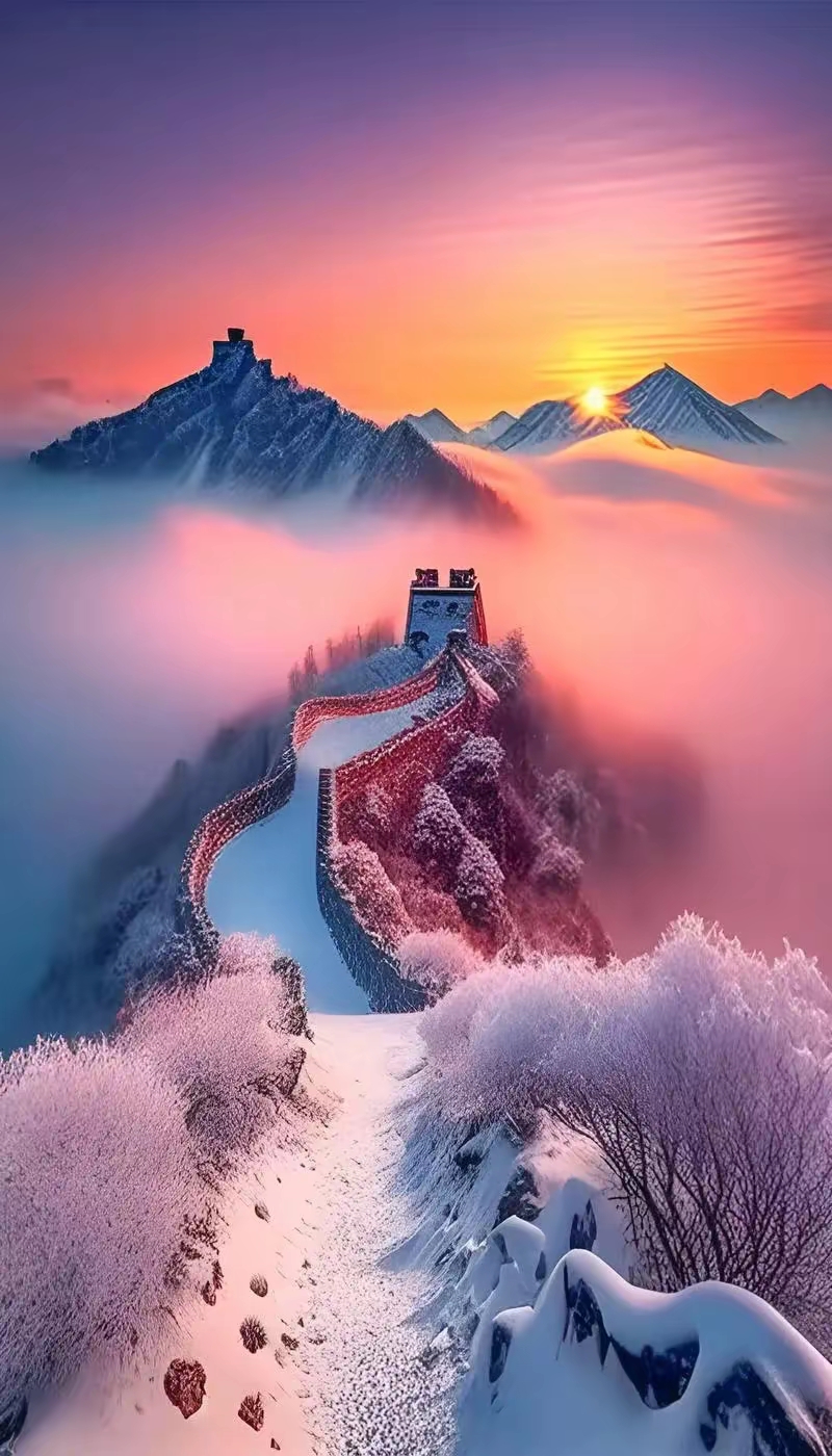 多姿多彩的长城烽火台图片!高清晰长城壁纸屏保手机背景墙的图片