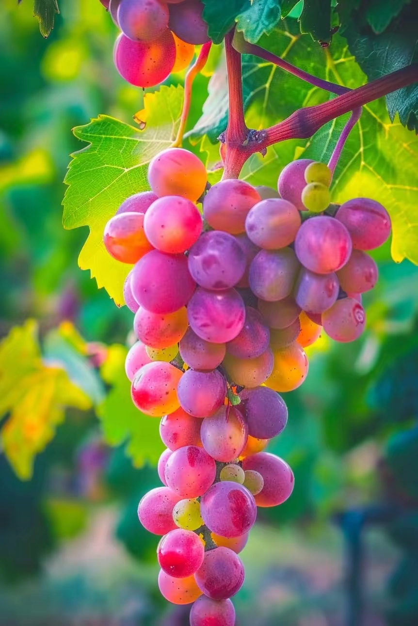 成串的紫葡萄图片!