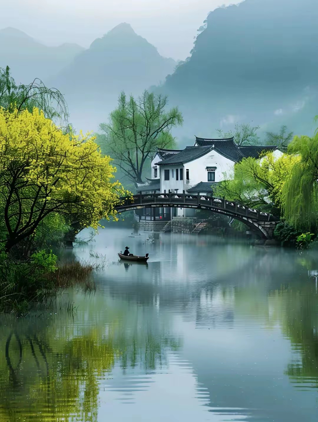 山水人家,江南美景,小桥流水人家图片!