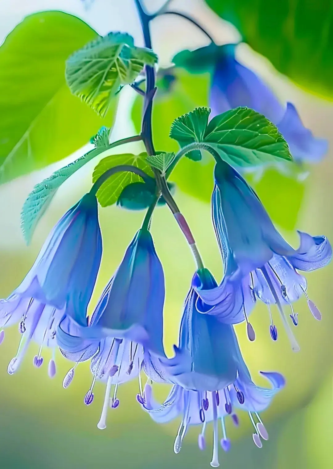 紫色梦幻的风铃花图片 唯美大气