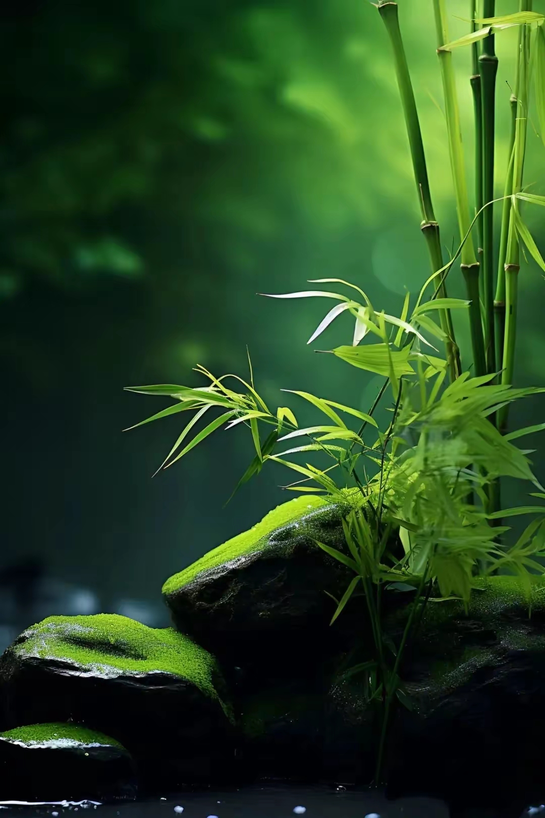 这样的绿色图片做屏保做背景墙清新淡雅干净