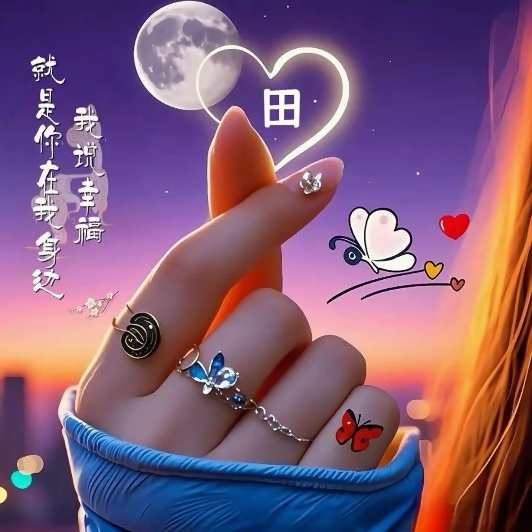 姓氏头像图片!比心的手势图,快来找找有没有你的姓氏吧